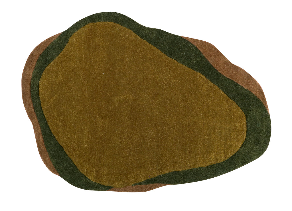 Handtufted Wool PET Brown Rug