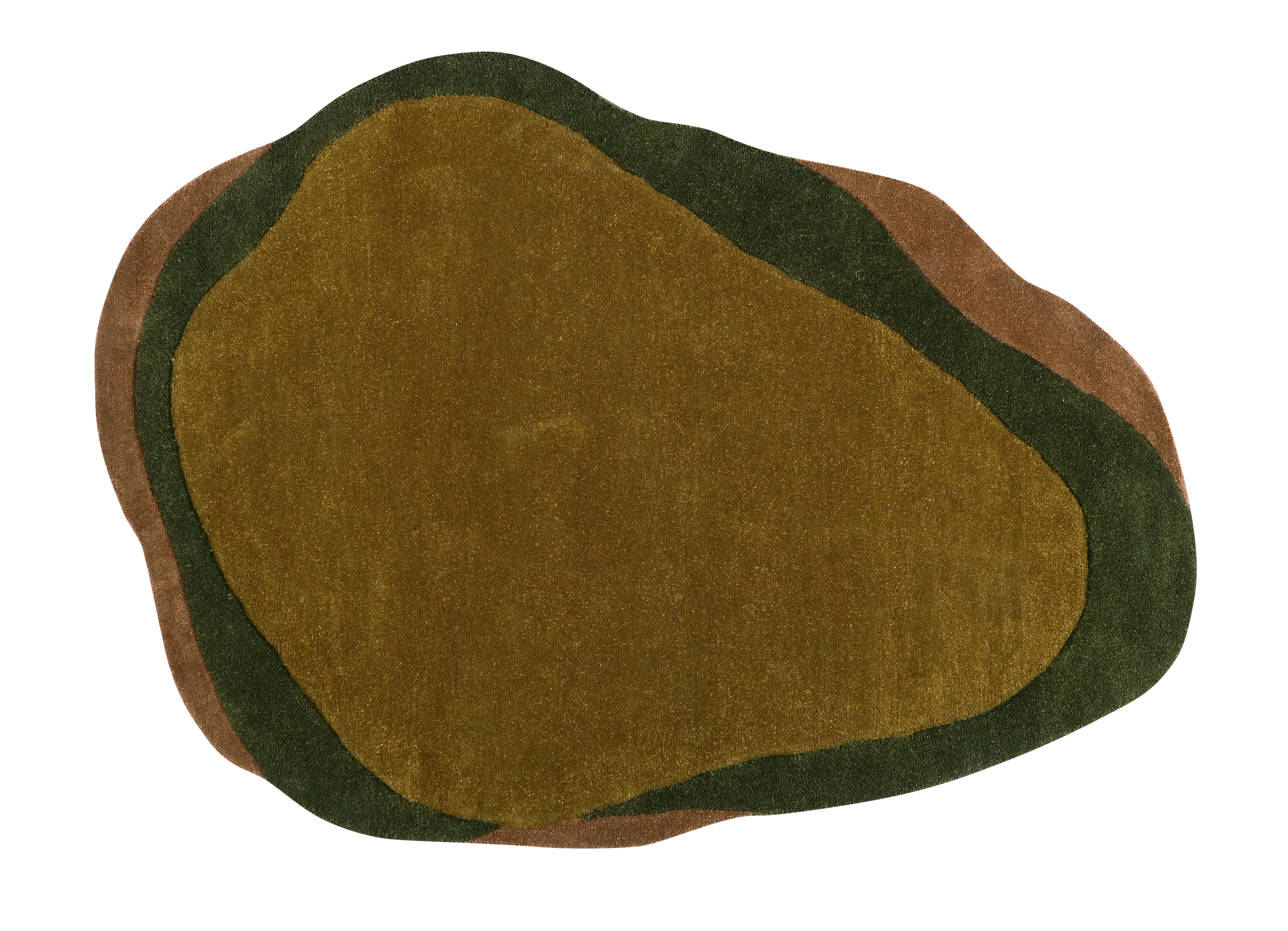 Handtufted Wool PET Brown Rug
