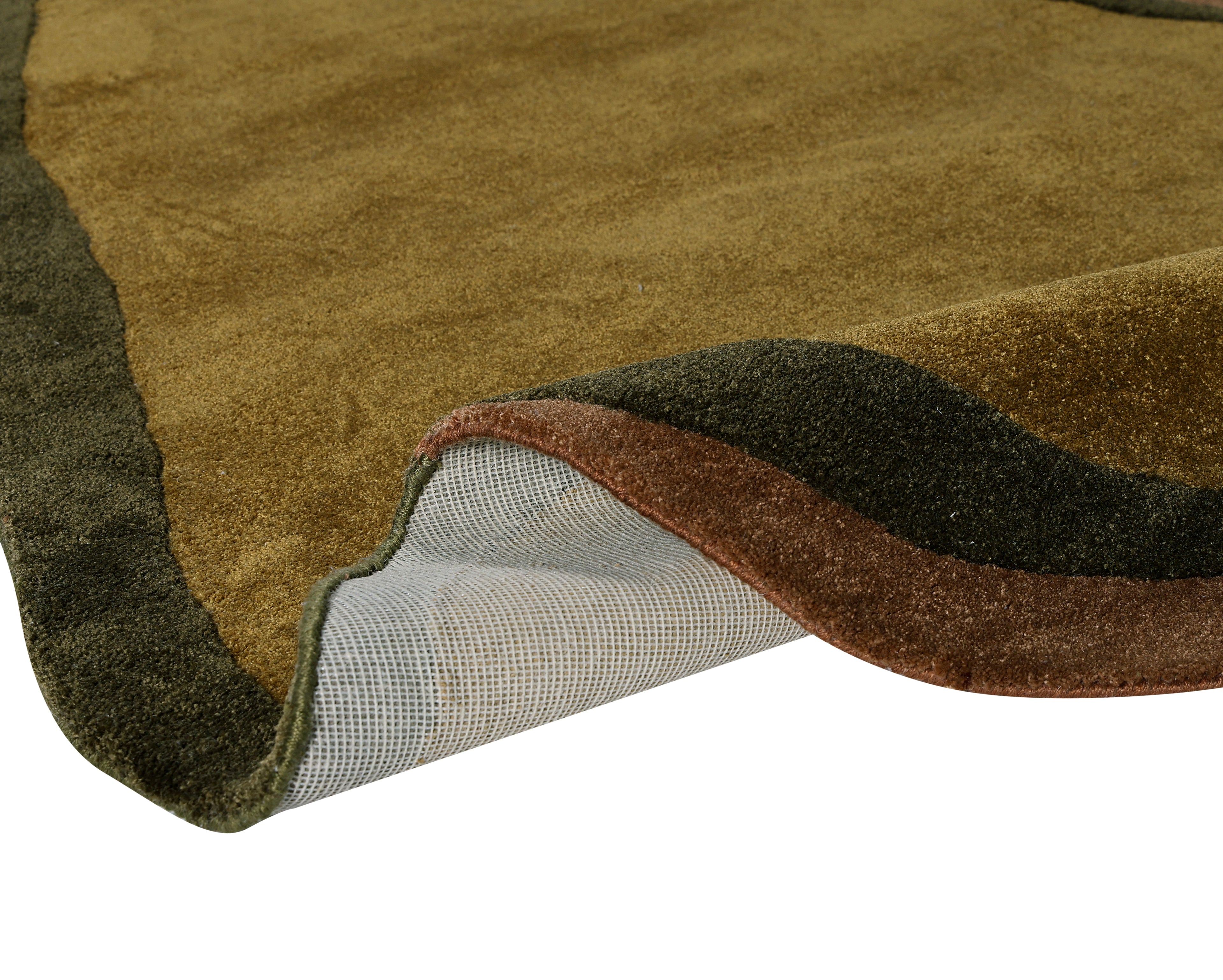 Handtufted Wool PET Brown Rug