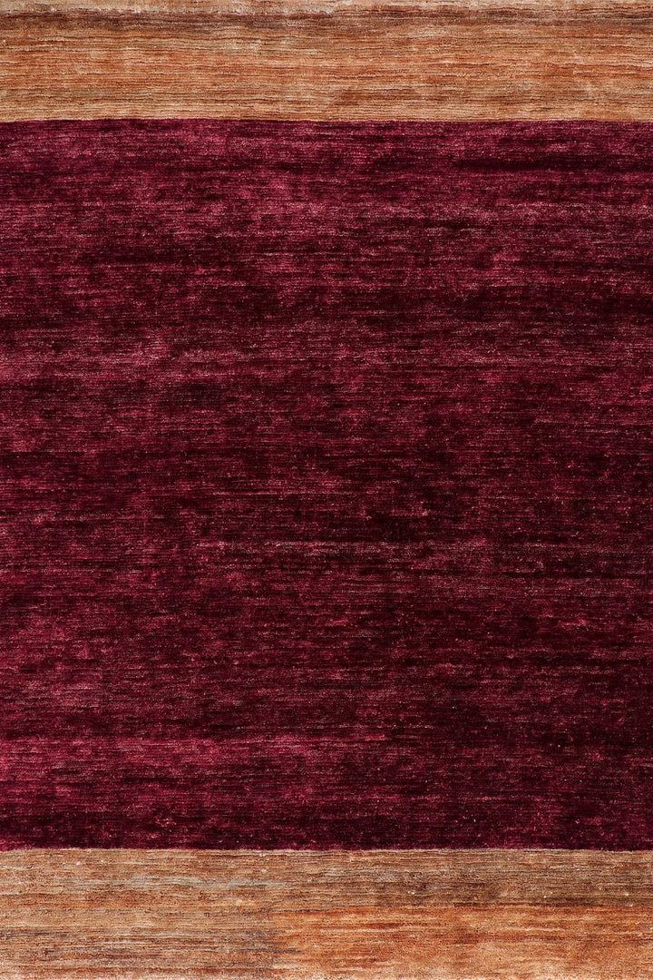 Nepal Knotted Jute Maroon Area Rug