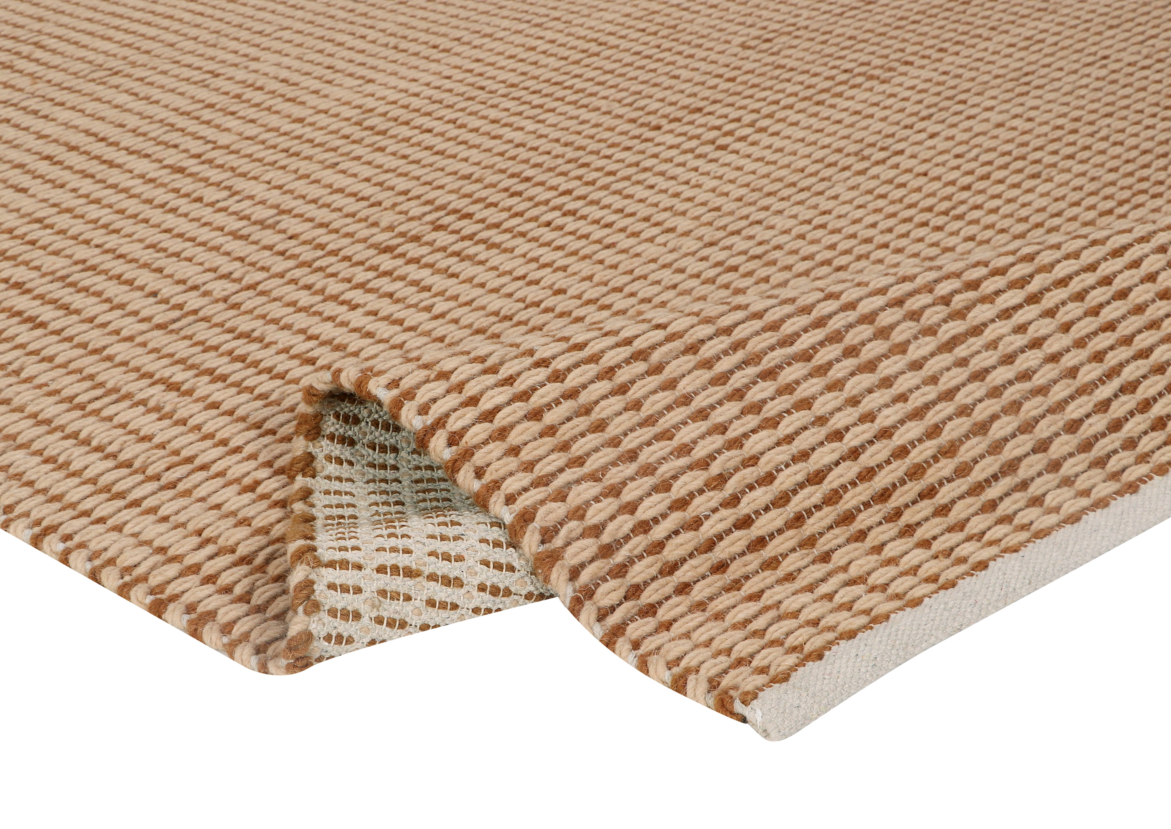 Pitloom Wool Orange and Beige Rug