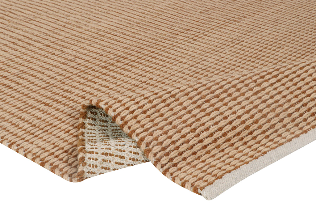 Pitloom Wool Orange and Beige Rug