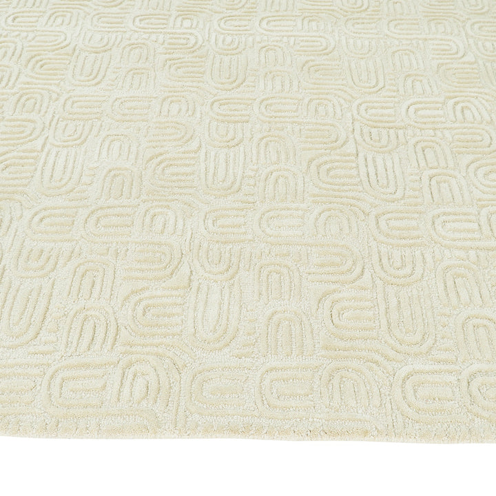 Hand Tufted Indian Wool Off White Area Rug