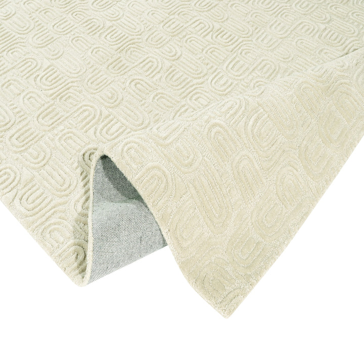 Hand Tufted Indian Wool Off White Area Rug