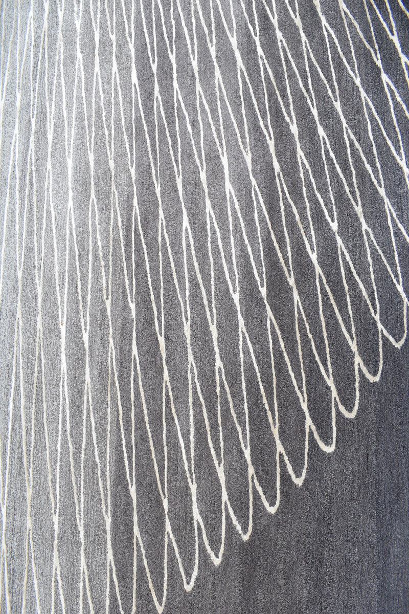 Hand Tufted Grey 100% Wool Rug