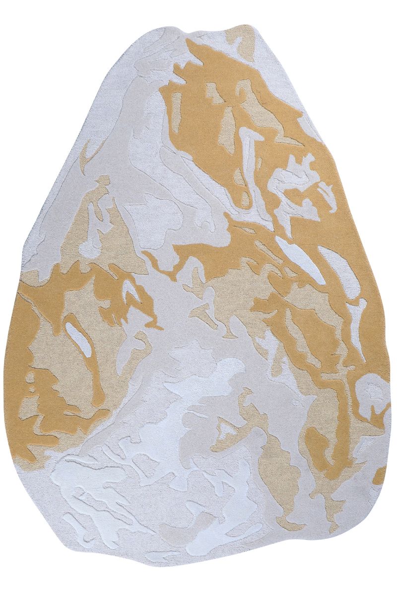 Hand Tufted Wool and Viscose Shaped Area Rug