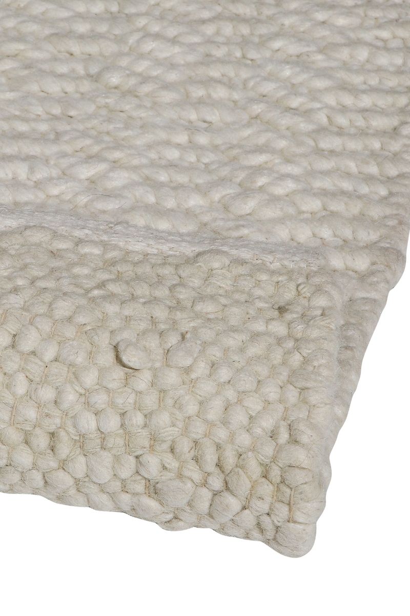 Pitloom Flatweave White Area Rug