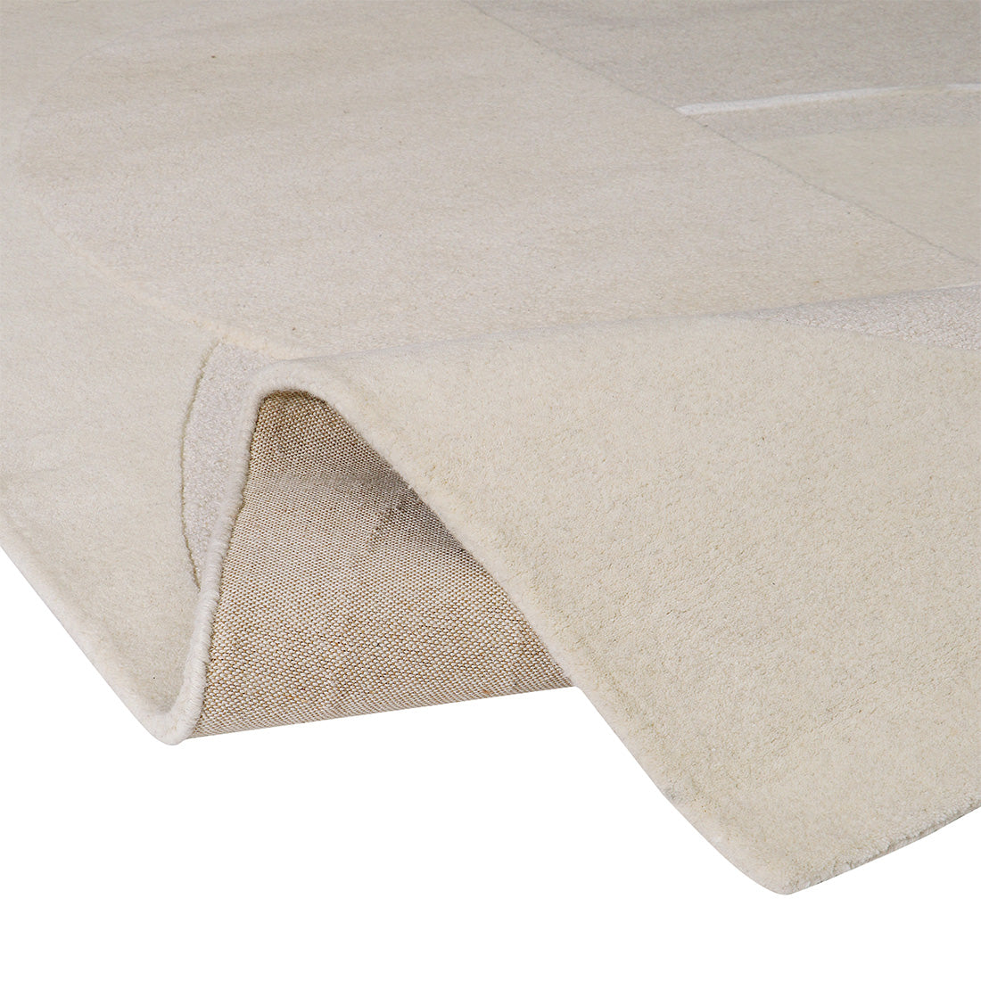 Hand Tufted Wool and Viscose White Rug