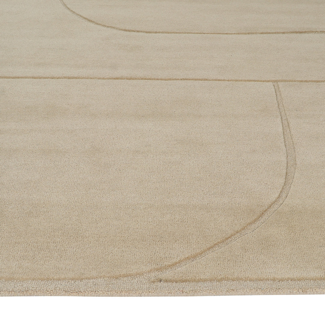 Hand Tufted Indian Wool Beige Area Rug