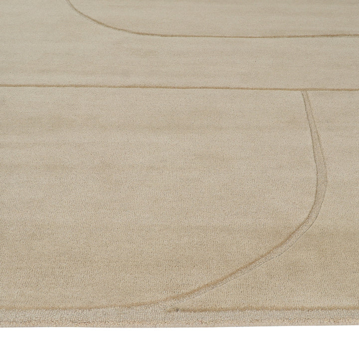Hand Tufted Indian Wool Beige Area Rug
