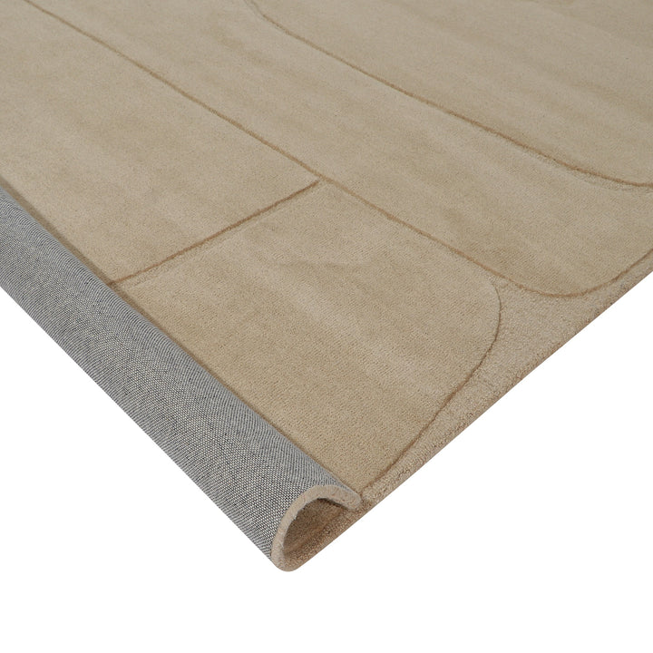 Hand Tufted Indian Wool Beige Area Rug