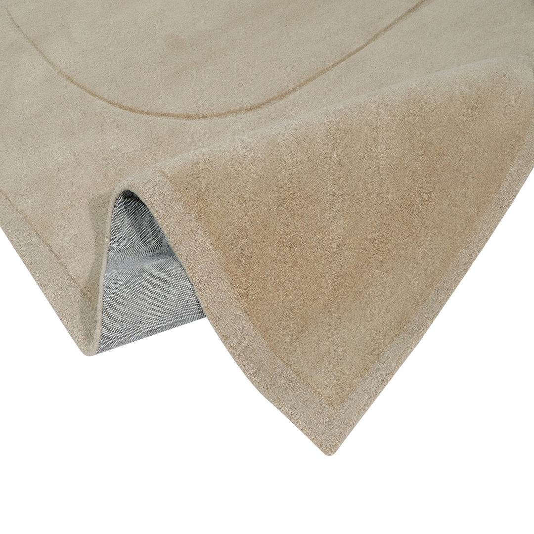 Hand Tufted Indian Wool Beige Area Rug