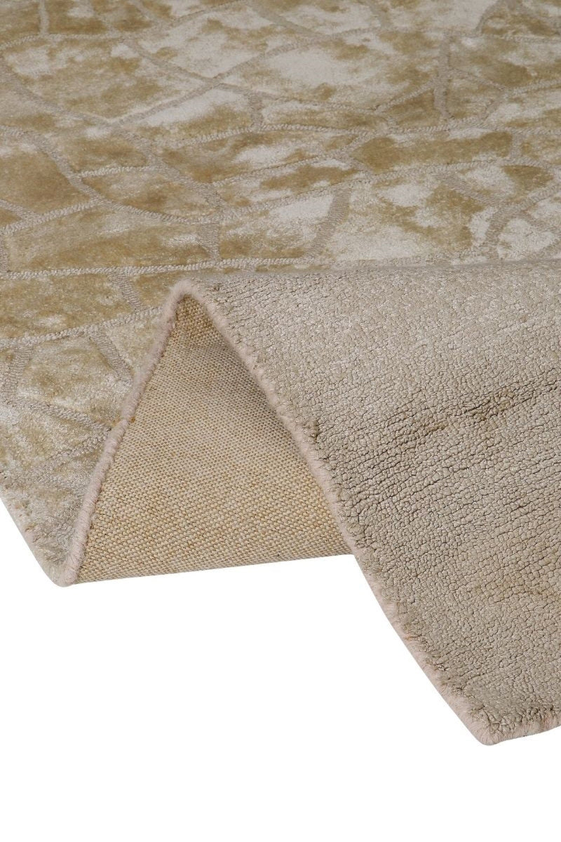 Hand Tufted Wool and Viscose Golden Area Rug