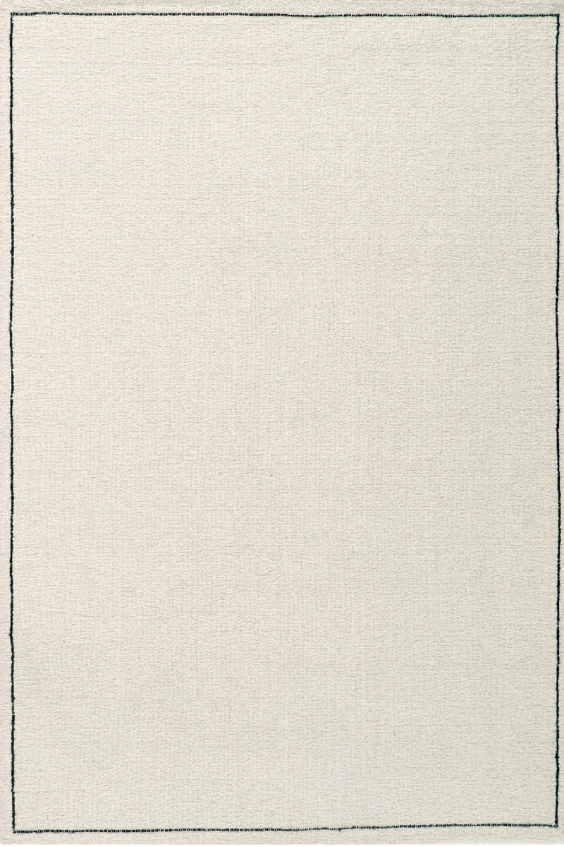 Handloom Wool White Area Rug