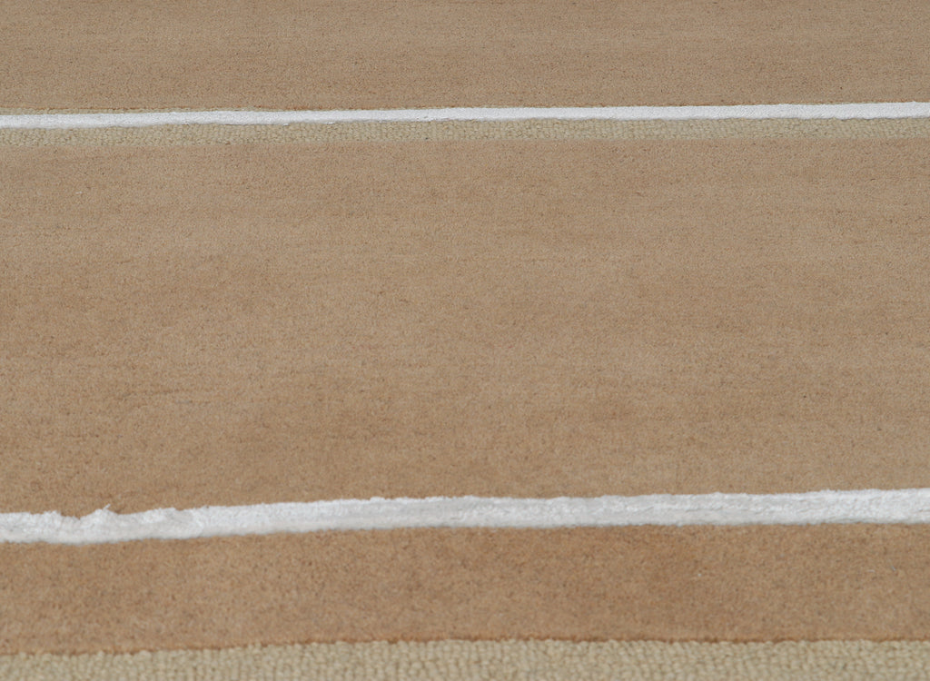 Hand Tufted Wool and Viscose Beige Area Rug