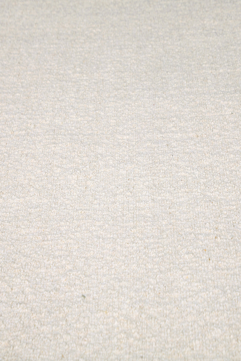 Handloom Wool White Area Rug