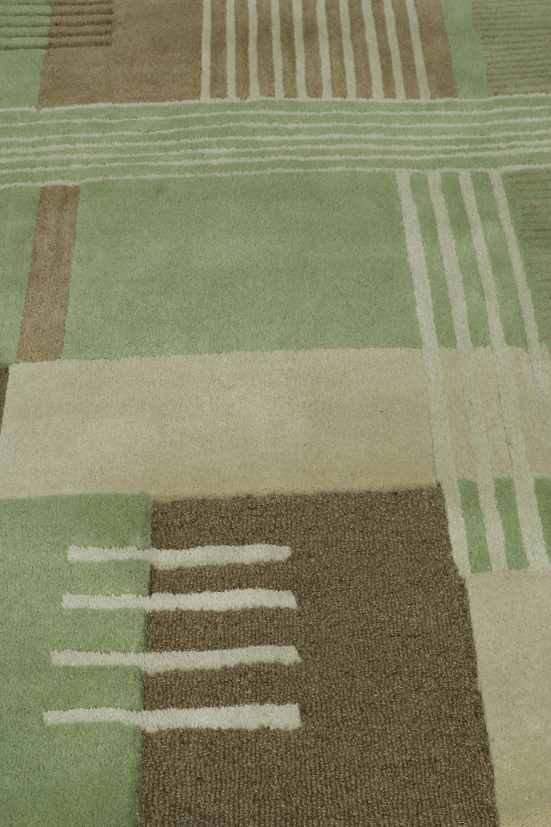 Hand Tufted Wool Green Area Rug