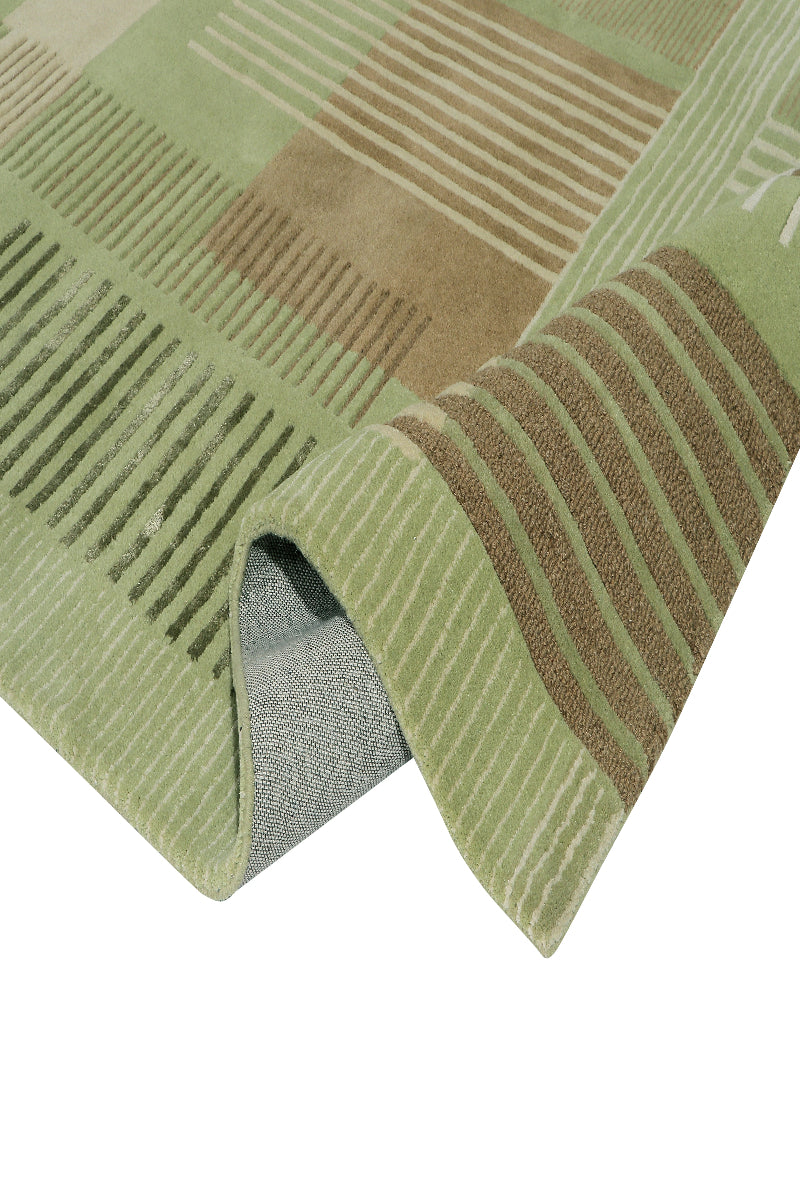 Hand Tufted Wool Green Area Rug