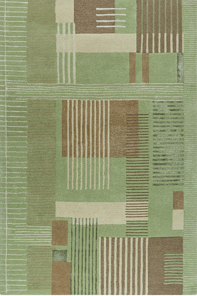 Hand Tufted Wool Green Area Rug