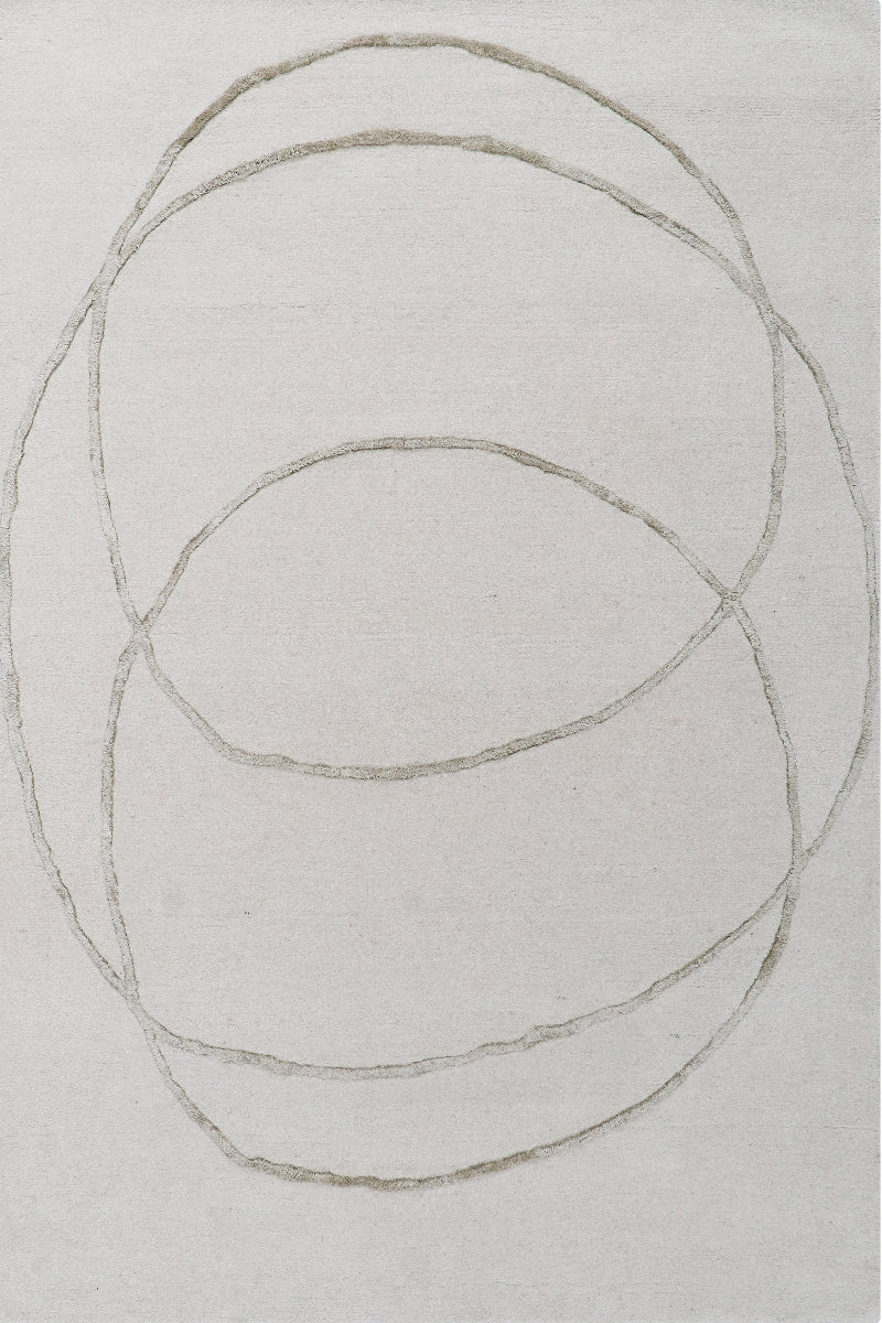 Handtufted Wool White Rug