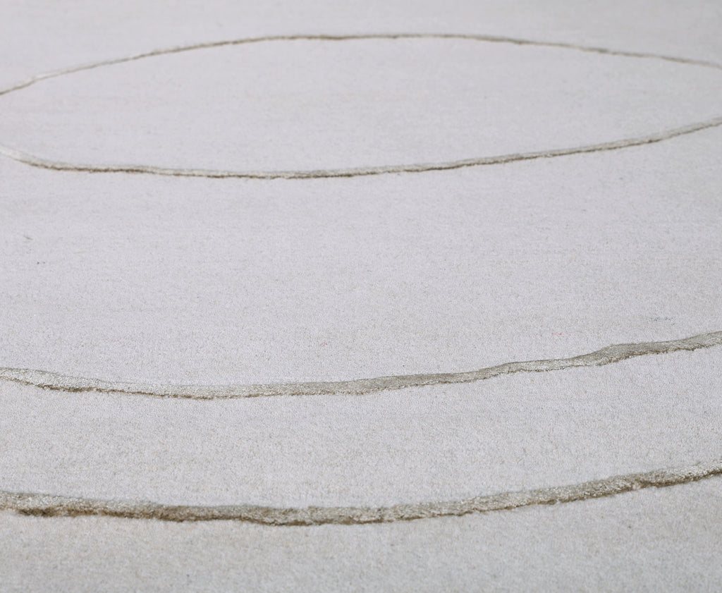 Handtufted Wool White Rug