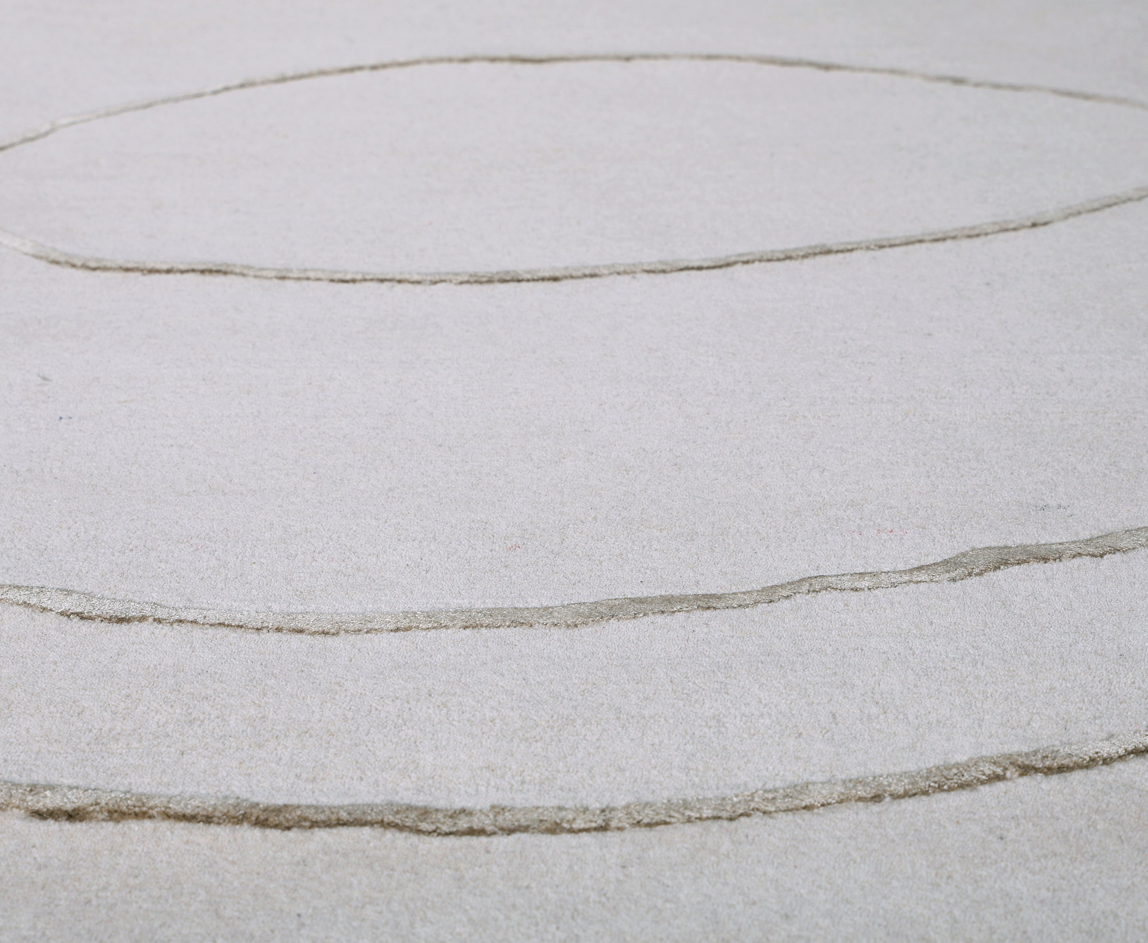 Handtufted Wool White Rug