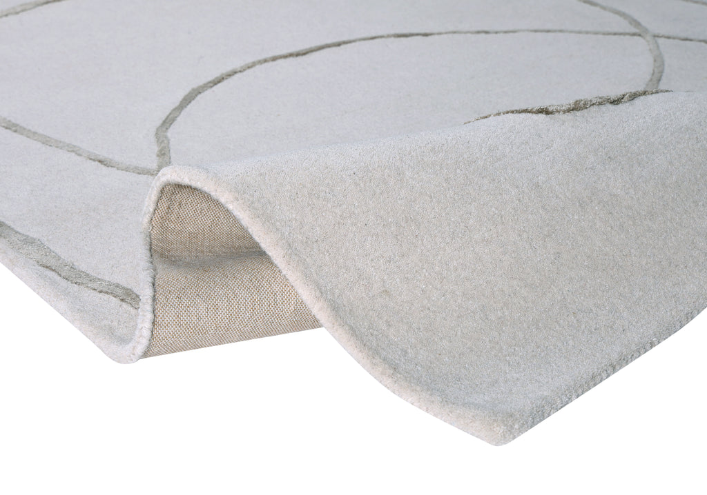 Handtufted Wool White Rug