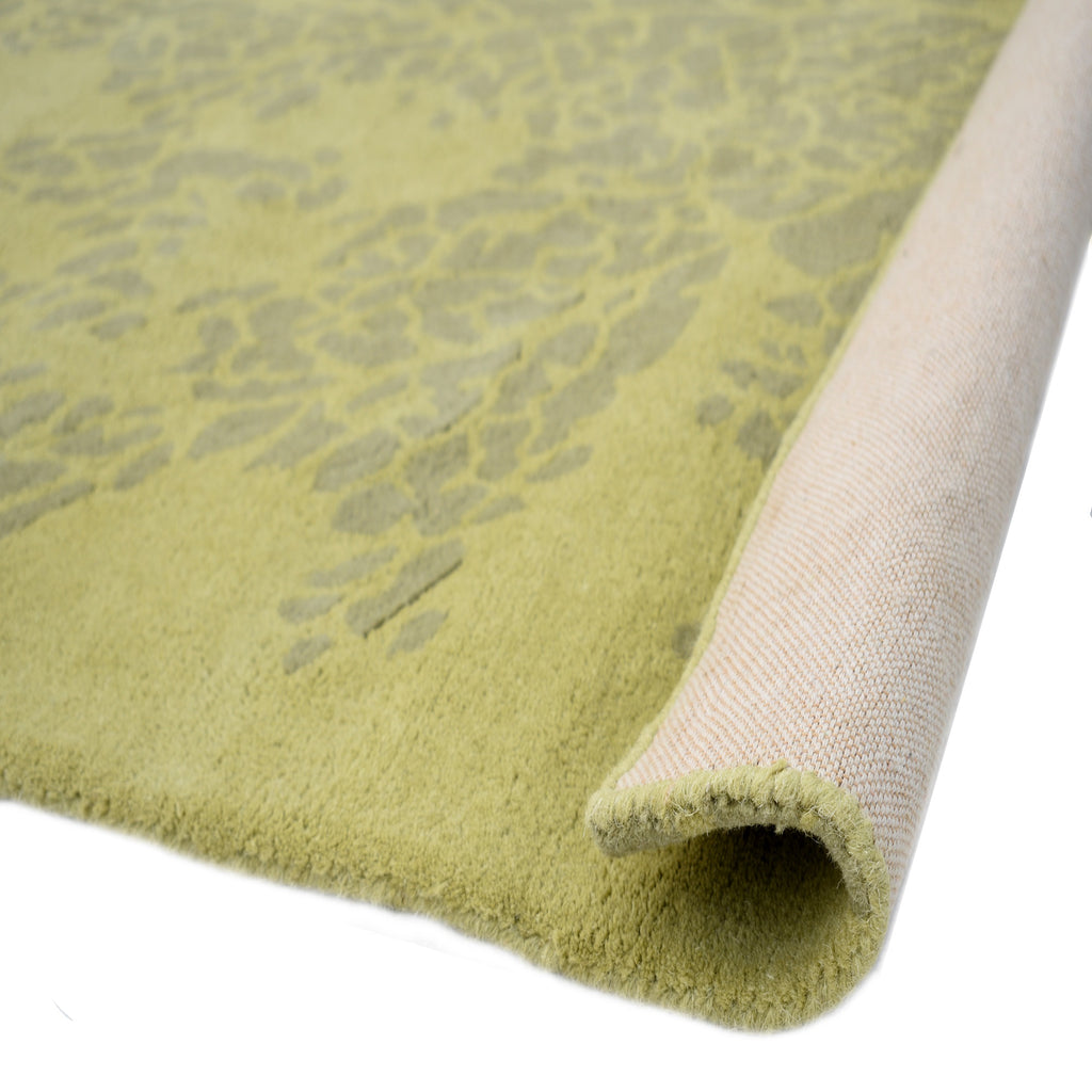 Hand Tufted light Green  wool Rug