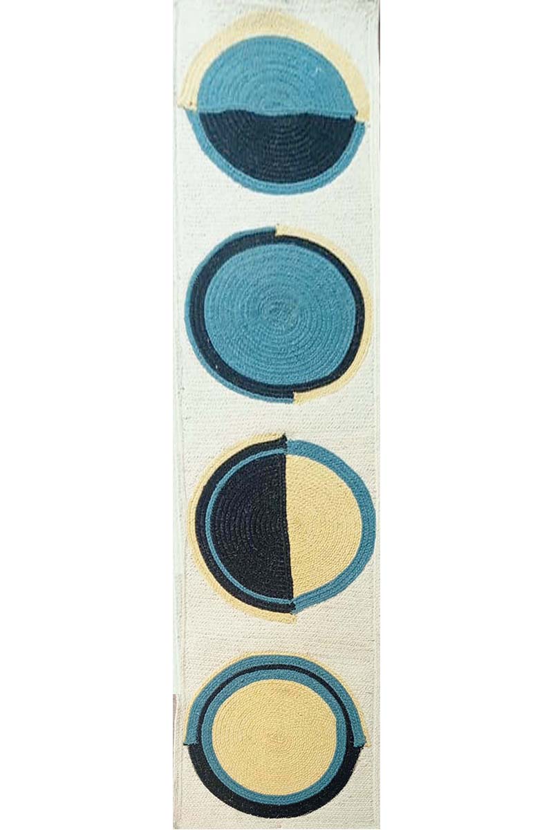 Hand Braiding Wool Multicolor Runner