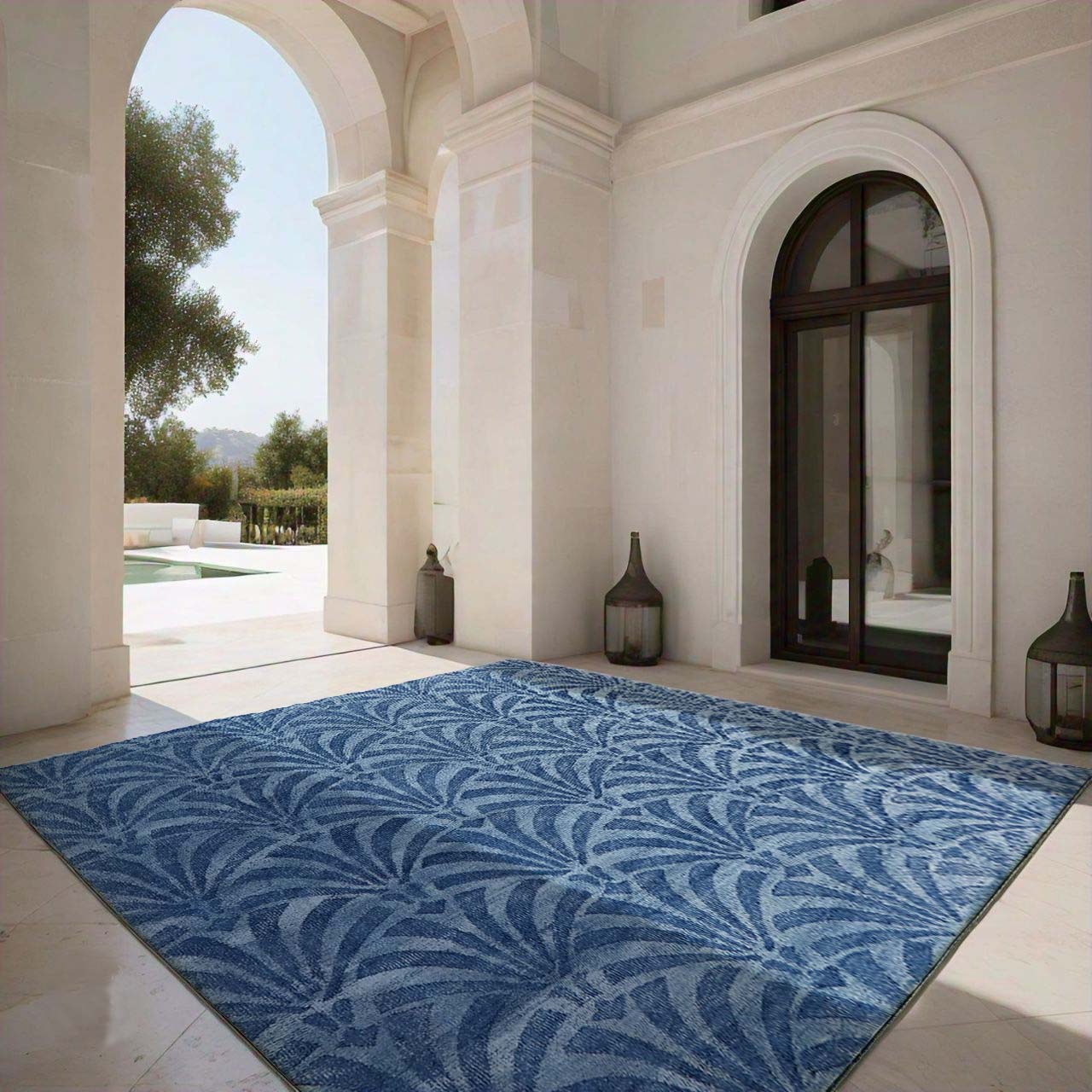 Handloom floral Wool Area Rug
