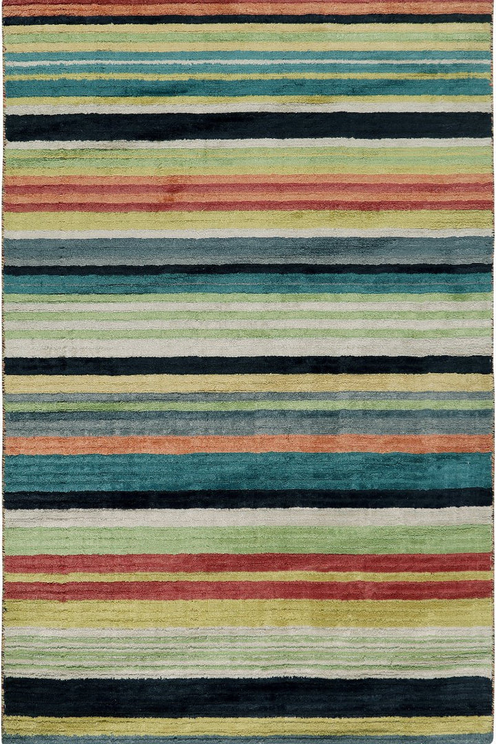 Handloom Wool and Viscose Area Rug