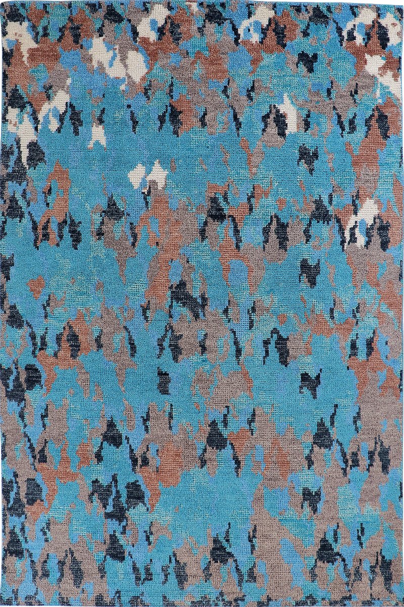 Hand Knotted Low Pile Area Rug