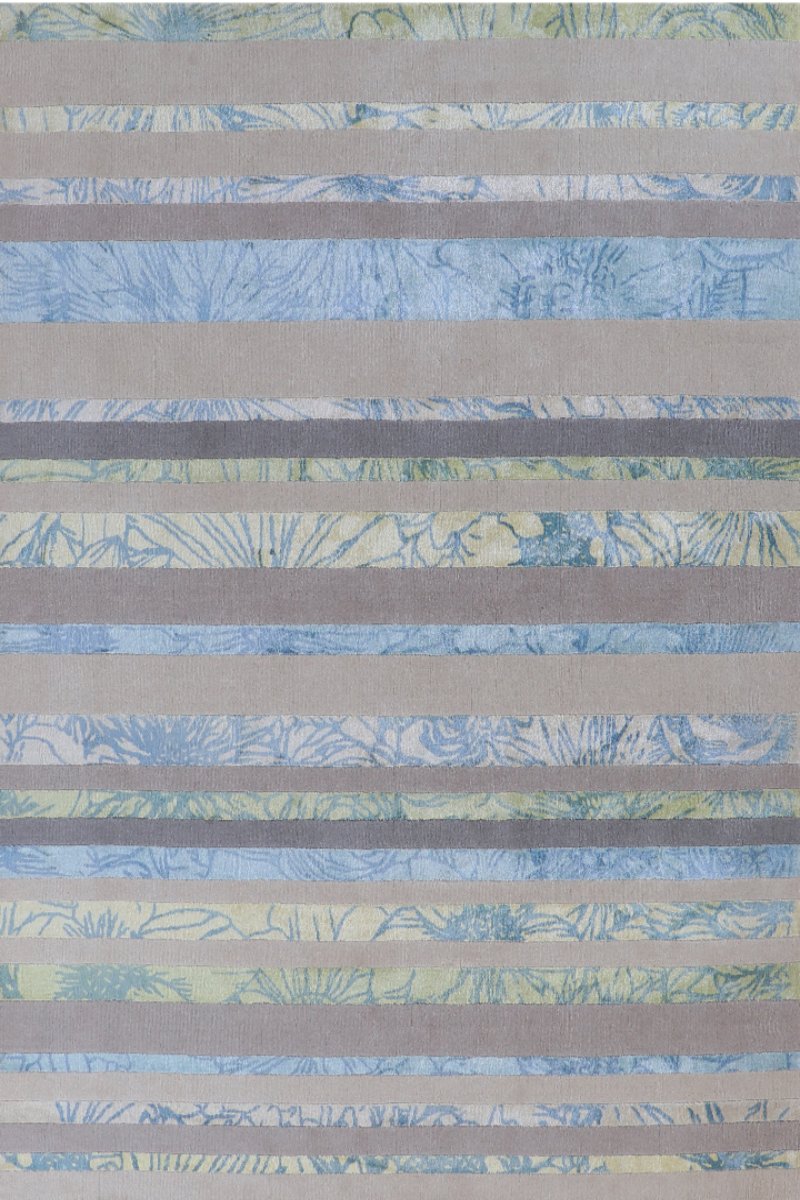 Handloom Wool and Viscose Area Rug