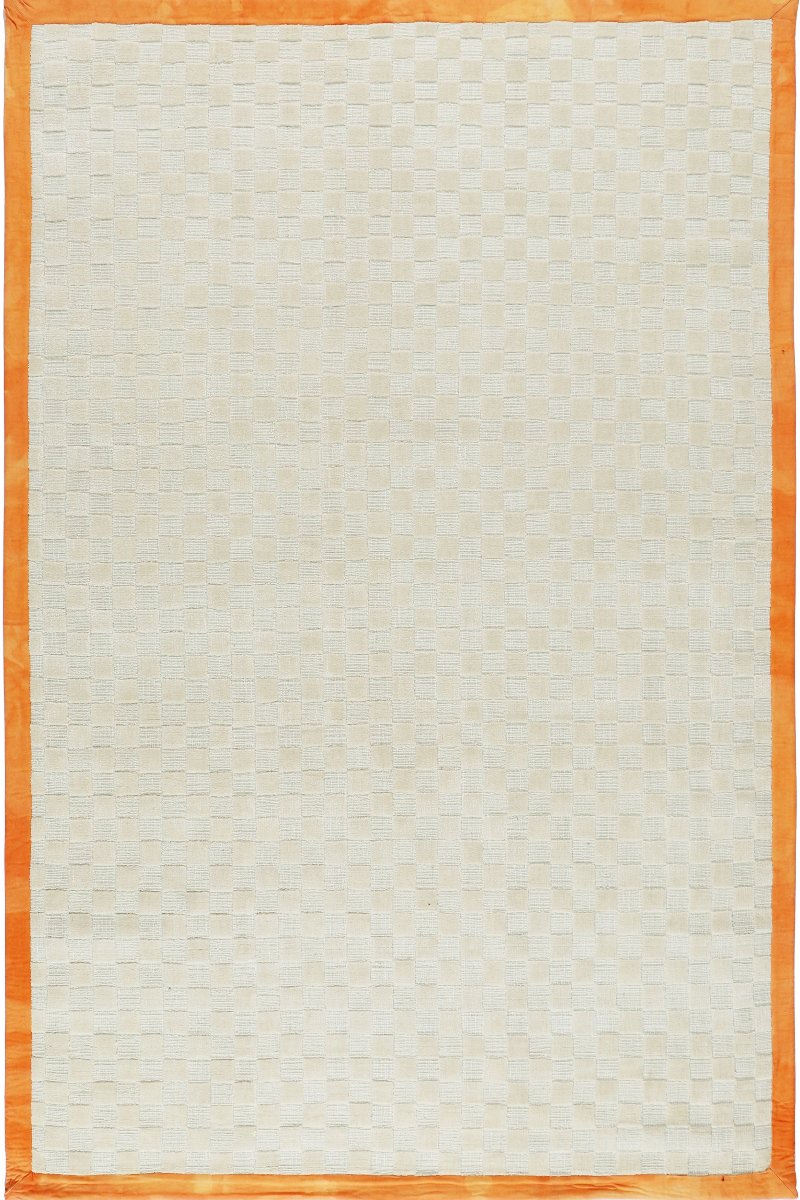 Handloom Wool White Area Rug