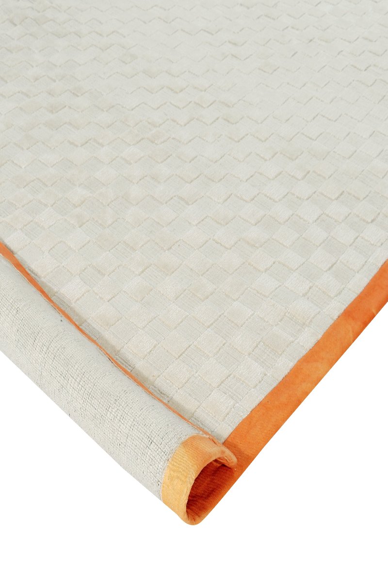 Handloom Wool White Area Rug