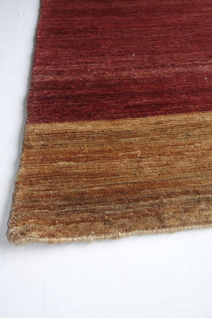 Nepal Knotted Jute Maroon Area Rug
