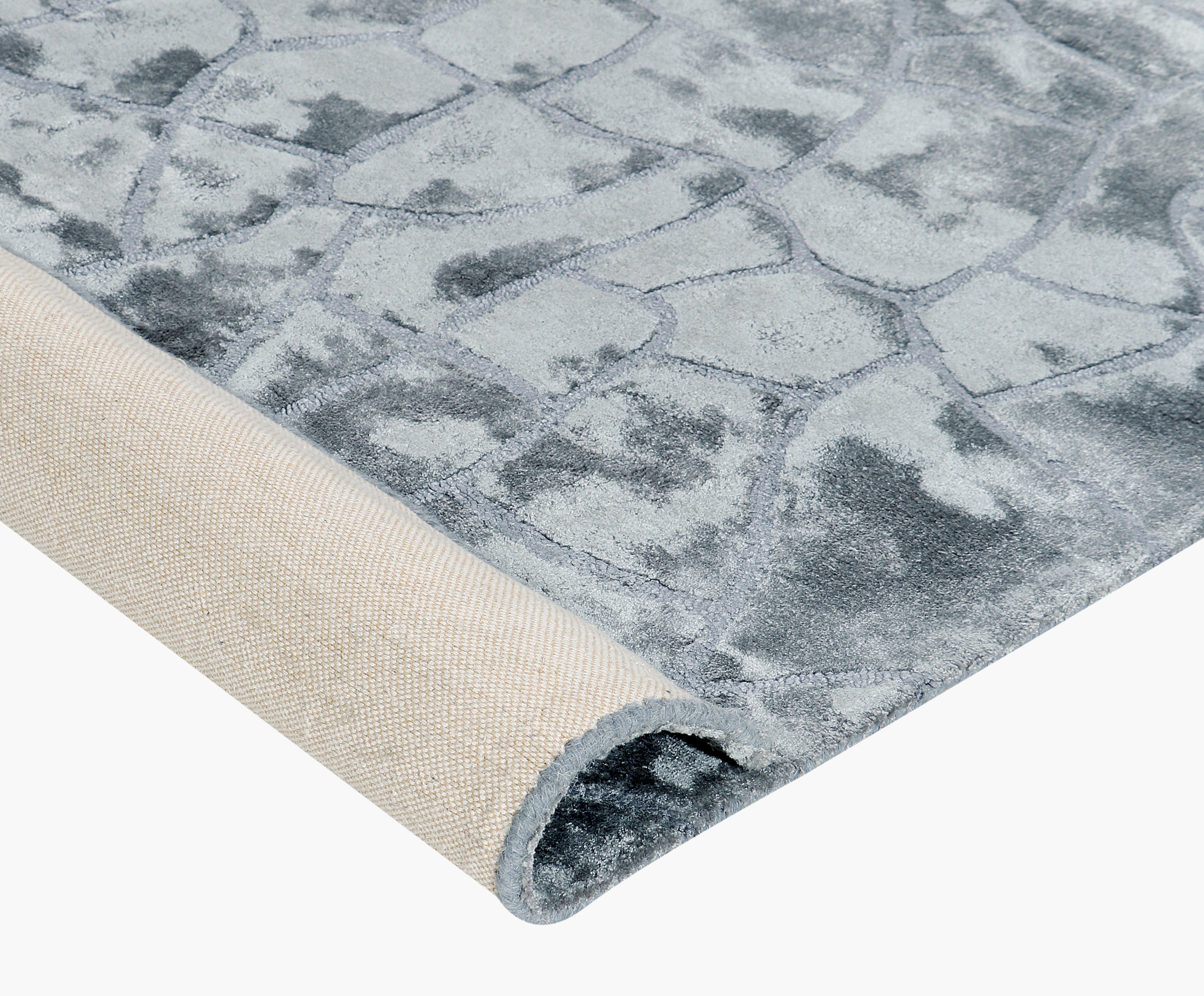 Hand Tufted Wool and Viscose Grey Area Rug (170x240)