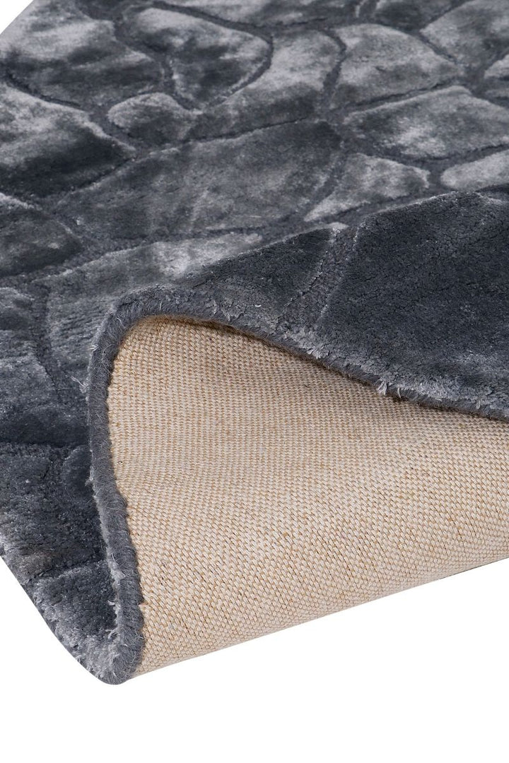 Hand Tufted Wool and Viscose Round Purple Area Rug