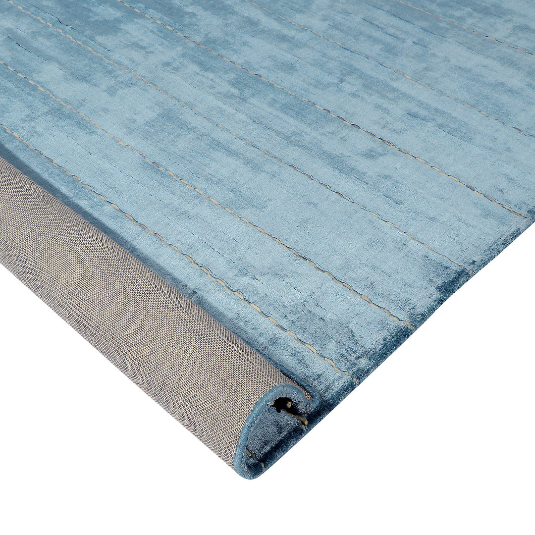 Handloom Wool with felt stripes Area Rug