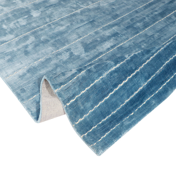Handloom Wool with felt stripes Area Rug