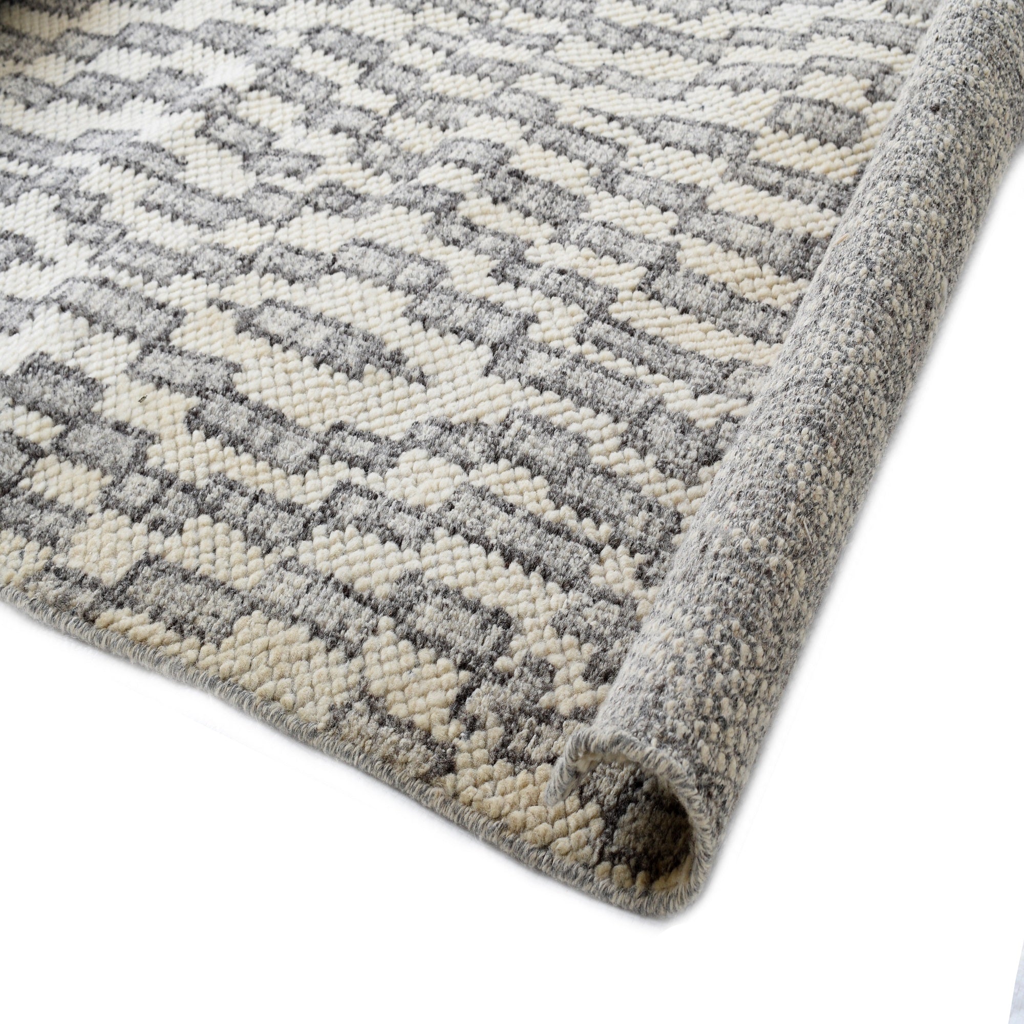 Hand Knotted Beige Wool Rugs