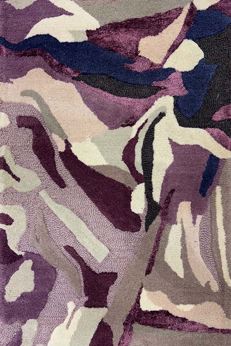 Hand Tufted Multicolor Wool and Viscose Runner
