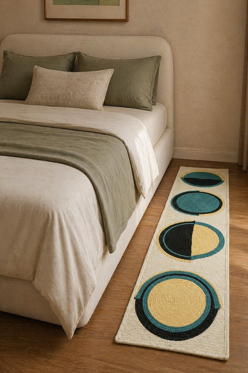Hand Braiding Wool Multicolor Runner