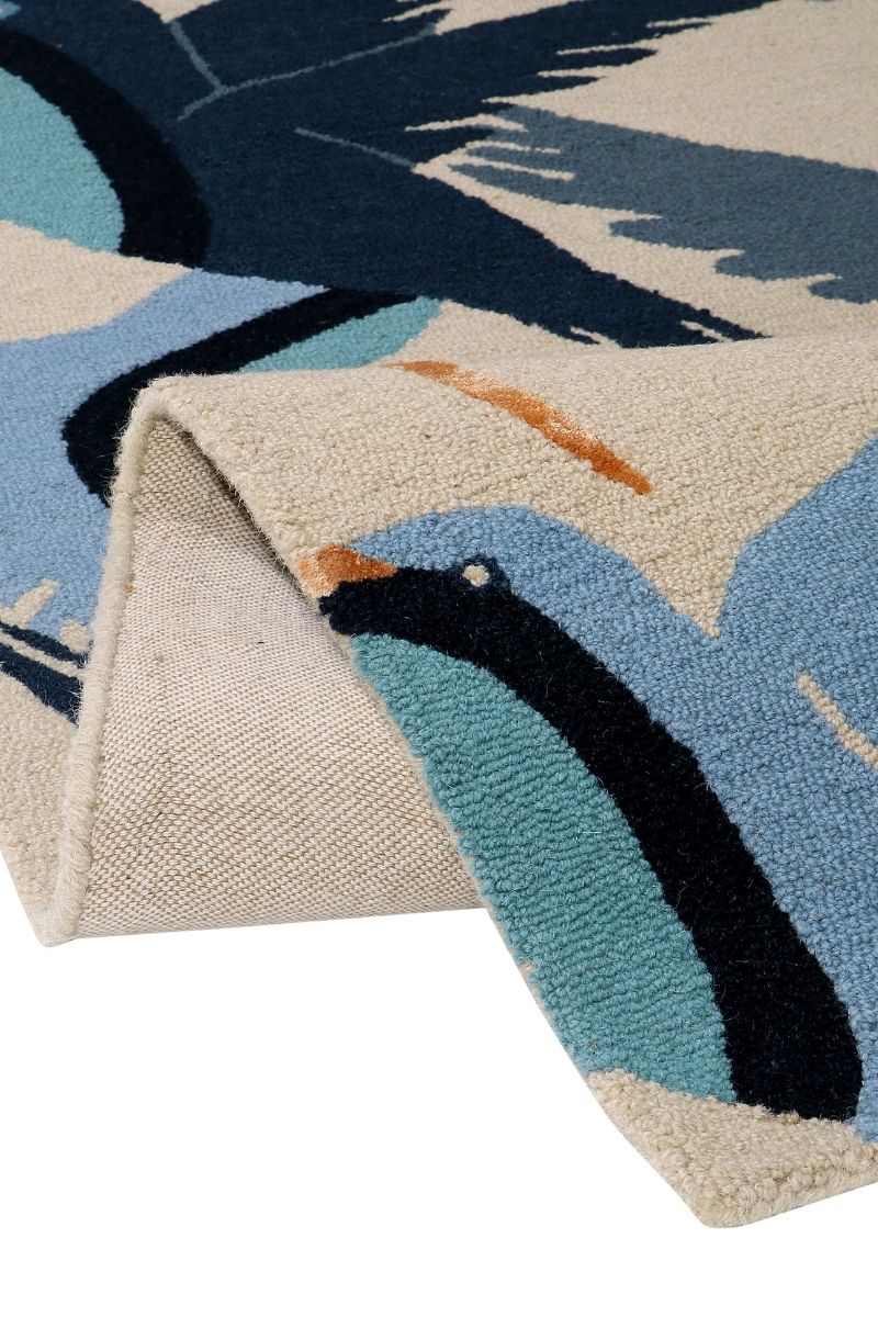 Hand Tufted Wool and Viscose Bird Area Rug