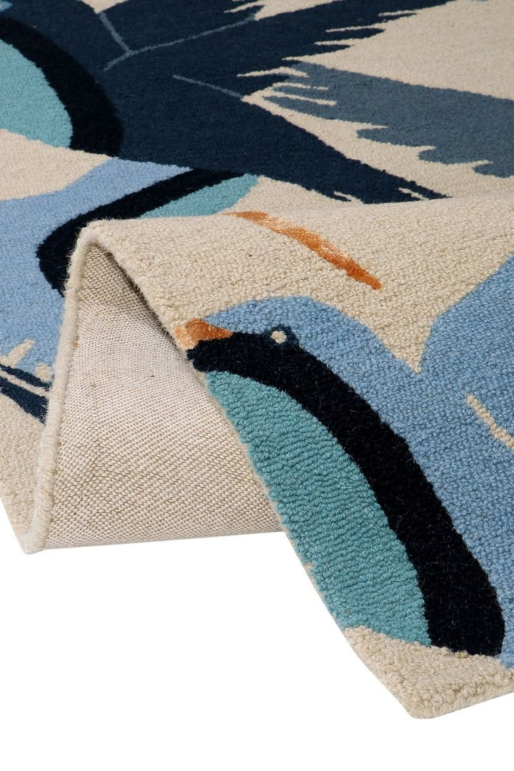 Hand Tufted Wool and Viscose Bird Area Rug