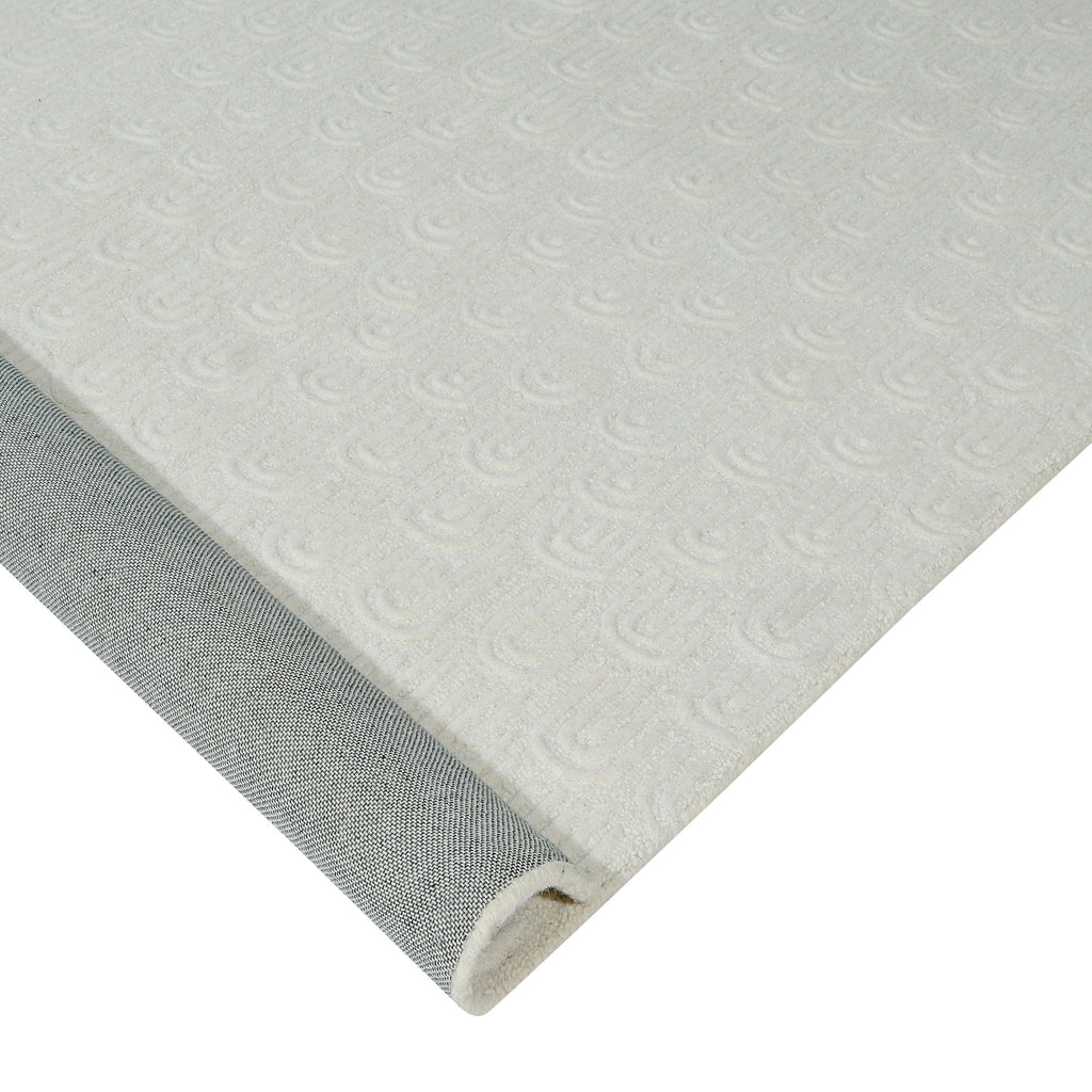 Hand Tufted New Zealand Blend Wool Off White Area Rug