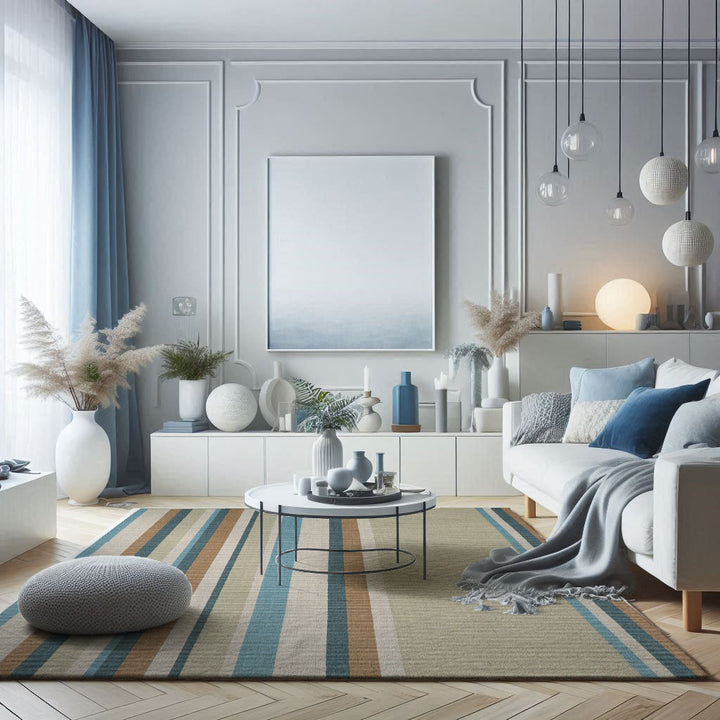 Handloom Wool Multicolor Area Rug