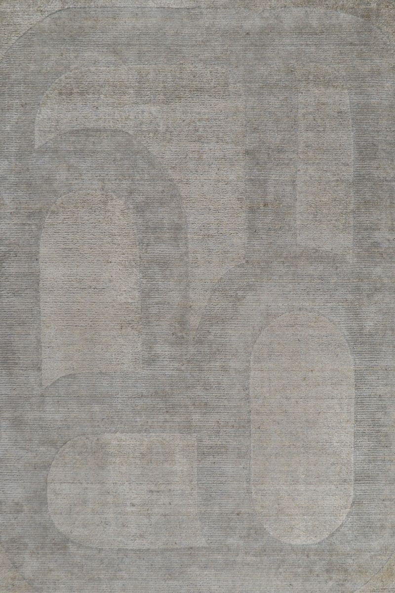 Handloom Wool Light Grey Area Rug