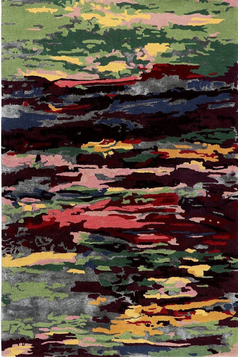 Hand Tufted Wool and Viscose Multicolor Area Rug