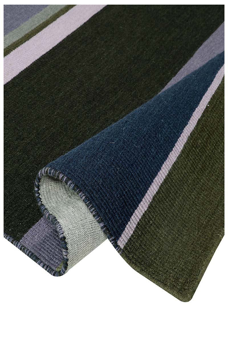 Handloom Wool Multicolor Striped Area Rug